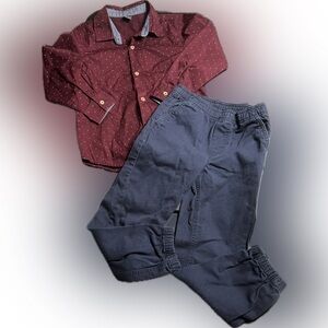 Nautica Kids Matching Set - Burgundy and Navy